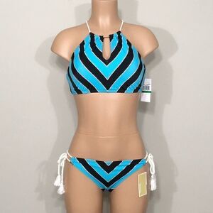 Michael Kors nautical rope stripe bikini. S-top/M-bottom. . NWT